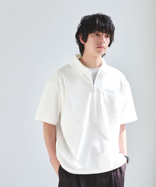 別注】＜Marmot＞ハーフジップ 半袖 シャツ -はっ水-（シャツ/ブラウス