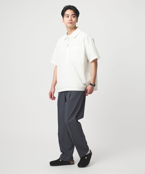 MARMOT(マーモット)の「【別注】<Marmot>ハーフジップ 半袖 シャツ -はっ水-(シャツ/ブラウス・メンズ・ホワイト/ネイビー・M/L)」の10枚目の写真