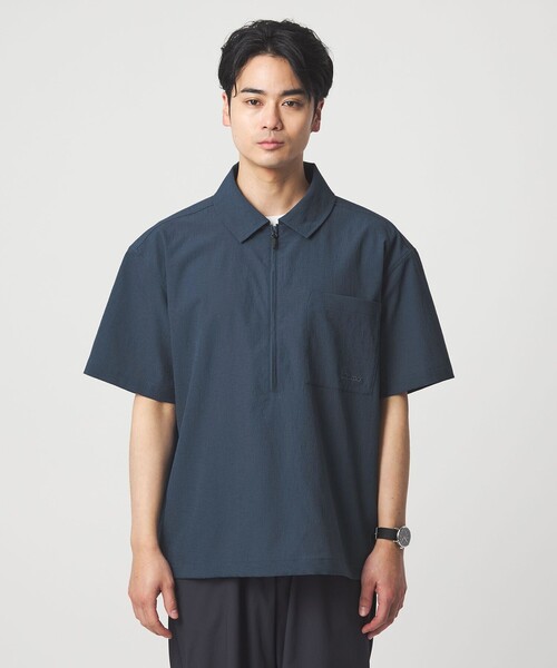 MARMOT(マーモット)の「【別注】<Marmot>ハーフジップ 半袖 シャツ -はっ水-(シャツ/ブラウス・メンズ・ホワイト/ネイビー・M/L)」の11枚目の写真