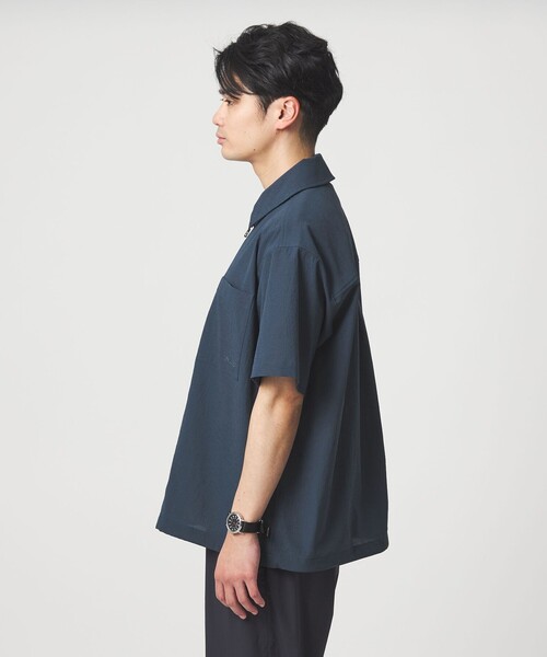 MARMOT(マーモット)の「【別注】<Marmot>ハーフジップ 半袖 シャツ -はっ水-(シャツ/ブラウス・メンズ・ホワイト/ネイビー・M/L)」の12枚目の写真