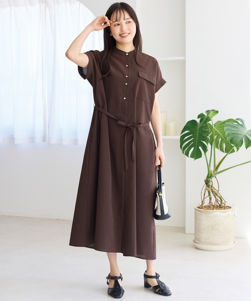 ルネ♡ウエストパール　ワンピース 好機能シリーズ】UVカット・吸水速乾｜エアリーリネンウエストベルト