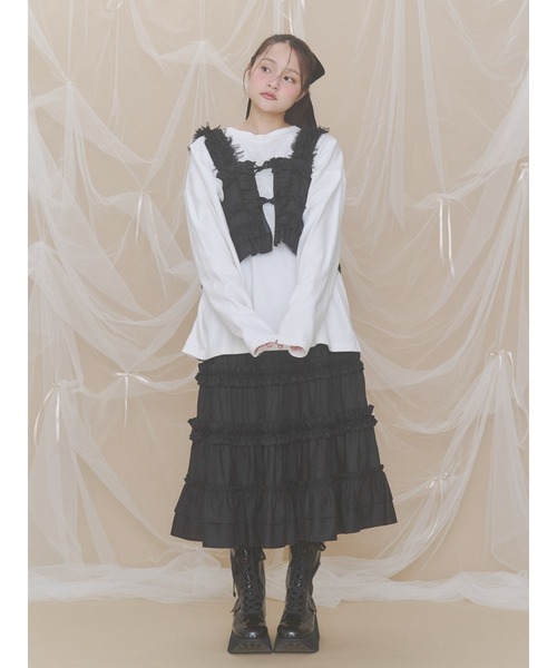 merry jenny（メリージェニー）の「flowerエナメルブーツ（ブーツ・レディース・アイボリー/ブラック・MEDIUM/LARGE）」の19枚目の写真