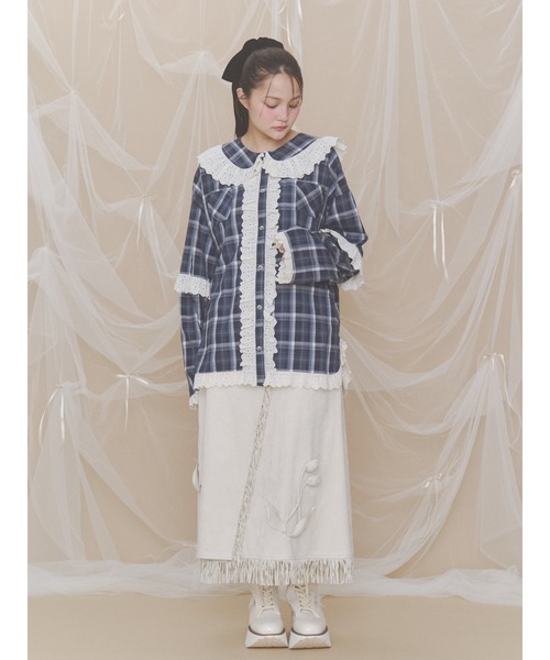 merry jenny（メリージェニー）の「flowerエナメルブーツ（ブーツ・レディース・アイボリー/ブラック・MEDIUM/LARGE）」の21枚目の写真