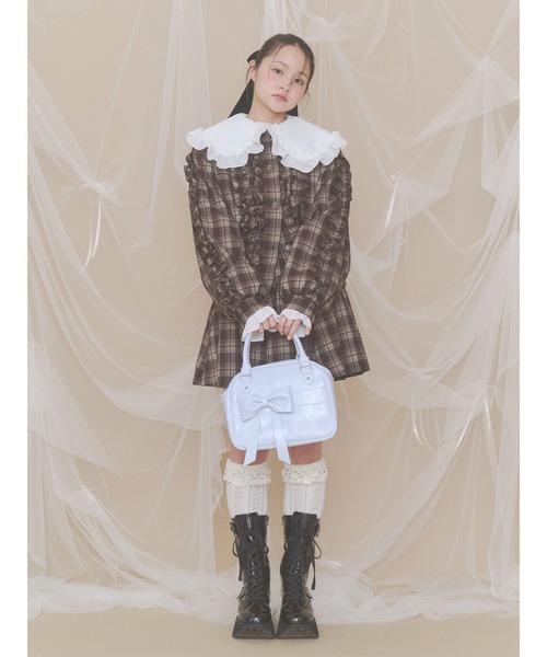 merry jenny（メリージェニー）の「flowerエナメルブーツ（ブーツ・レディース・アイボリー/ブラック・MEDIUM/LARGE）」の22枚目の写真