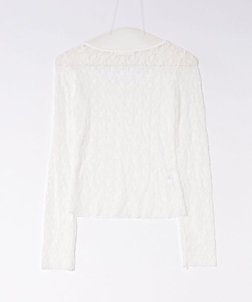HALEY PESCA（ヘーリーペスカ）の「HALEY PESCA/シースルーレーストップス（Tシャツ/カットソー・レディース・ブラック/ホワイト・MEDIUM/SMALL）」の14枚目の写真