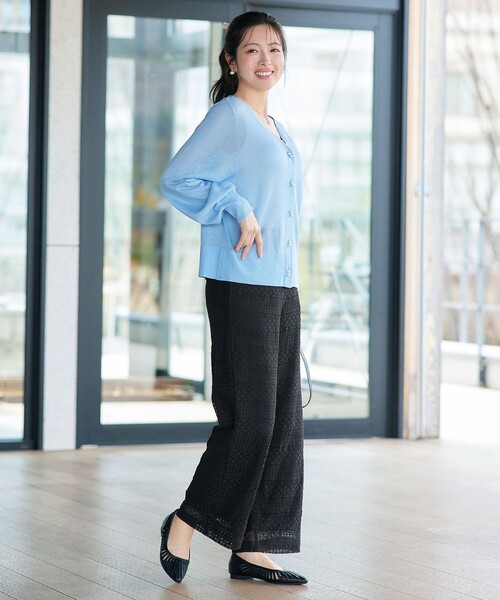 Tiaclasse(ティアクラッセ)の「総レースワイドパンツ(その他パンツ・レディース・ブラック/オフホワイト・XXL/XL)」の18枚目の写真