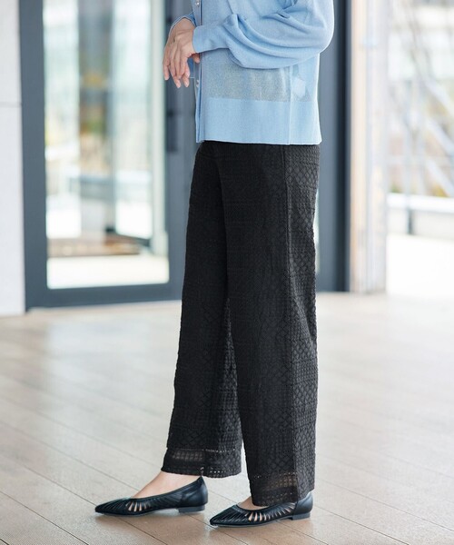 Tiaclasse(ティアクラッセ)の「総レースワイドパンツ(その他パンツ・レディース・ブラック/オフホワイト・XXL/XL)」の19枚目の写真