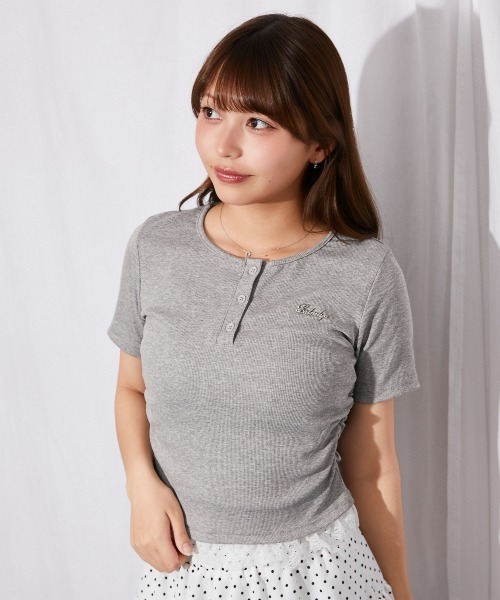 GORGE(ゴージ)の「《裾レースレイヤード》リブカットソー フェミ 春夏秋全4色(Tシャツ/カットソー・レディース・ブラック/オフホワイト/グレー/チャコール・F)」の5枚目の写真