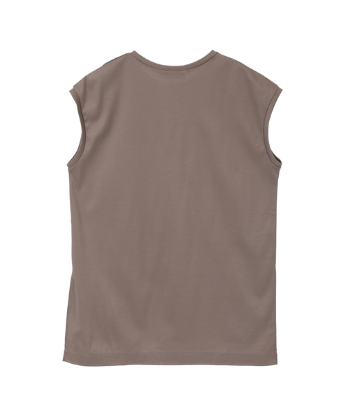 Liesse(リエス)の「ベーシックノースリーブトップス(Tシャツ/カットソー・レディース・ネイビー/モカ/ホワイト・FREE)」の16枚目の写真