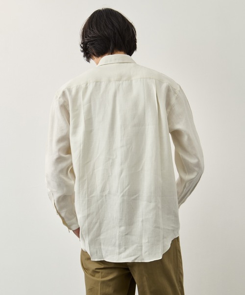 FUJI(フジ)の「【FUJI/フジ】LINEN STANDARD SHIRT(シャツ/ブラウス・メンズ・オフホワイト/ブラウン・5/4)」の5枚目の写真