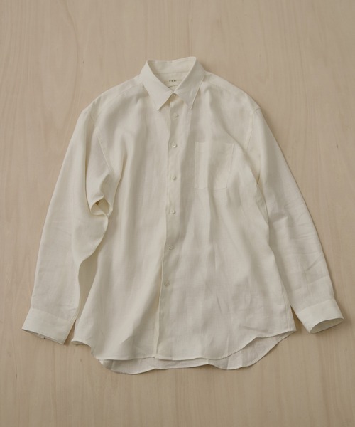 FUJI(フジ)の「【FUJI/フジ】LINEN STANDARD SHIRT(シャツ/ブラウス・メンズ・オフホワイト/ブラウン・5/4)」の7枚目の写真