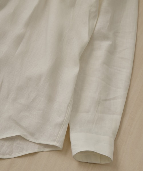 FUJI(フジ)の「【FUJI/フジ】LINEN STANDARD SHIRT(シャツ/ブラウス・メンズ・オフホワイト/ブラウン・5/4)」の9枚目の写真