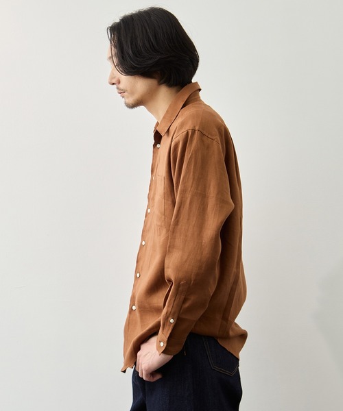 FUJI(フジ)の「【FUJI/フジ】LINEN STANDARD SHIRT(シャツ/ブラウス・メンズ・オフホワイト/ブラウン・5/4)」の11枚目の写真