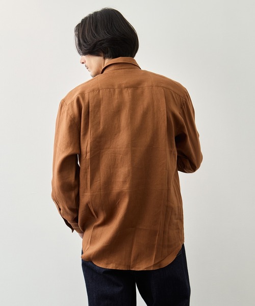 FUJI(フジ)の「【FUJI/フジ】LINEN STANDARD SHIRT(シャツ/ブラウス・メンズ・オフホワイト/ブラウン・5/4)」の12枚目の写真