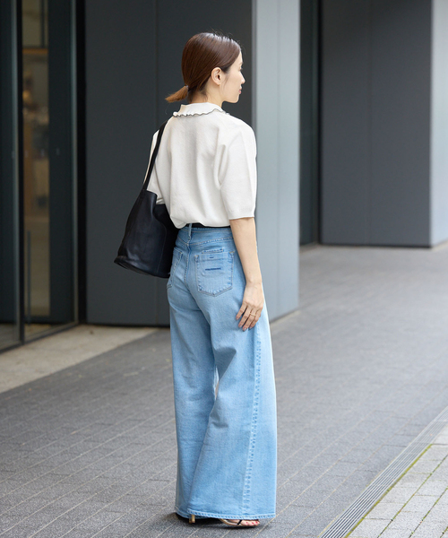 IENA(イエナ)の「《WEB限定/追加4》フリルプルオーバー(ニット/セーター・レディース・ホワイト/ブラック・FREE)」の12枚目の写真