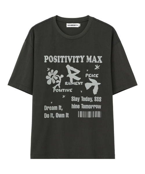 RAIMENT(レイメント)の「ピースピグメントプリント半袖Tシャツ_チャコール(Tシャツ/カットソー・メンズ・その他・SMALL/MEDIUM/LARGE)」の3枚目の写真