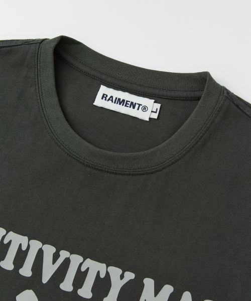 RAIMENT(レイメント)の「ピースピグメントプリント半袖Tシャツ_チャコール(Tシャツ/カットソー・メンズ・その他・SMALL/MEDIUM/LARGE)」の5枚目の写真