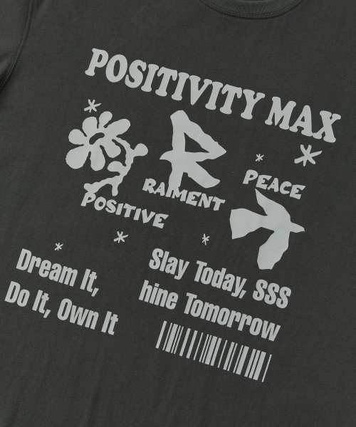 RAIMENT(レイメント)の「ピースピグメントプリント半袖Tシャツ_チャコール(Tシャツ/カットソー・メンズ・その他・SMALL/MEDIUM/LARGE)」の6枚目の写真