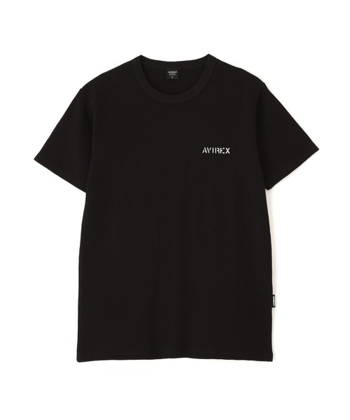AVIREX(アヴィレックス)の「《WEB&DEPOT限定》WAFFLE CREW LOGO T-SHIRT / 半袖 ワッフル クルーネック ロゴ Tシャツ / AVIREX / アヴィレックス(Tシャツ/カットソー・メンズ・グリーン系カモフラージュ/ネイビー/ブラック/ホワイト/グレー系カモフラージュ/オリーブ・X-LARGE/SMALL/MEDIUM/XX-LARGE/LARGE)」の7枚目の写真