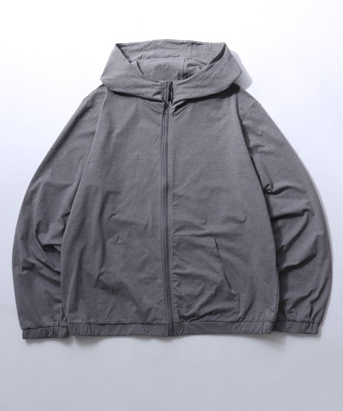 SITRY(シトリー)の「High Function Zip Hoodie/オーバーサイズ マルチファンクション ストレッチ 吸水速乾 UVカット パーカー ジップパーカー フーディー セットアップ対応(パーカー・メンズ・チャコール/グレー/オフホワイト/ブラック/カーキ・M/L/LL)」の3枚目の写真