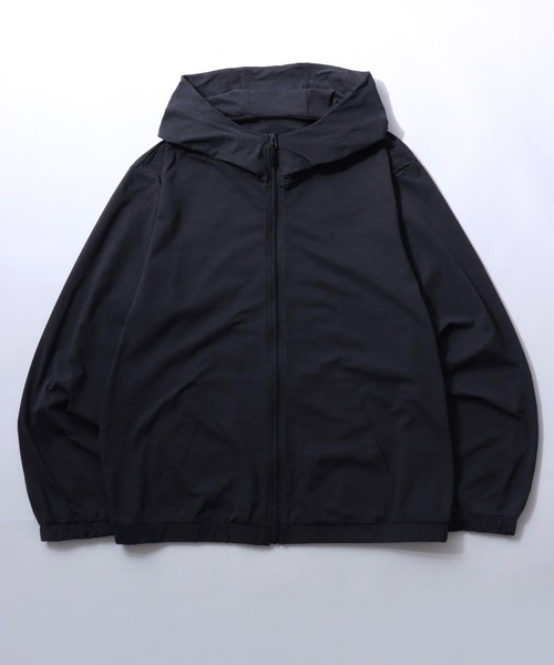 SITRY(シトリー)の「High Function Zip Hoodie/オーバーサイズ マルチファンクション ストレッチ 吸水速乾 UVカット パーカー ジップパーカー フーディー セットアップ対応(パーカー・メンズ・チャコール/グレー/オフホワイト/ブラック/カーキ・M/L/LL)」の4枚目の写真