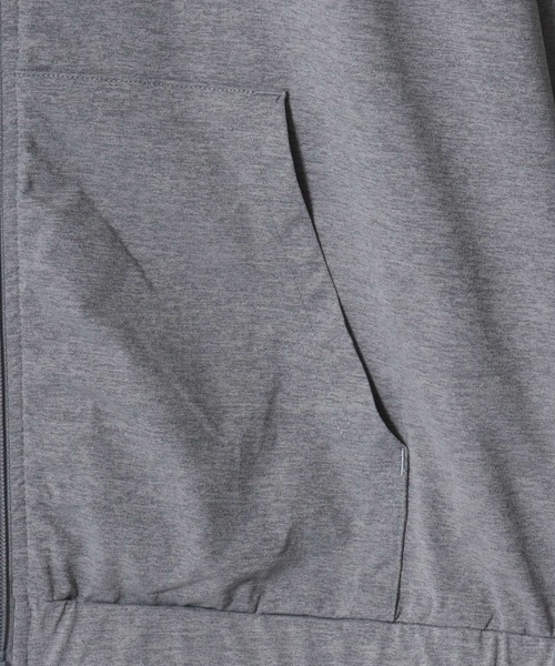SITRY(シトリー)の「High Function Zip Hoodie/オーバーサイズ マルチファンクション ストレッチ 吸水速乾 UVカット パーカー ジップパーカー フーディー セットアップ対応(パーカー・メンズ・チャコール/グレー/オフホワイト/ブラック/カーキ・M/L/LL)」の11枚目の写真