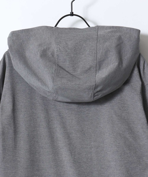 SITRY(シトリー)の「High Function Zip Hoodie/オーバーサイズ マルチファンクション ストレッチ 吸水速乾 UVカット パーカー ジップパーカー フーディー セットアップ対応(パーカー・メンズ・チャコール/グレー/オフホワイト/ブラック/カーキ・M/L/LL)」の15枚目の写真