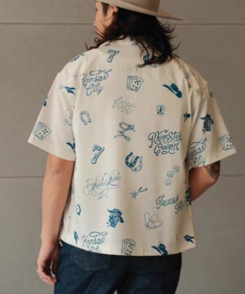 CELENA BEATS(セレナビーツ)の「ウエスタンモチーフ オープンカラーアロハシャツ(シャツ/ブラウス・メンズ・ホワイト・XXL)」の13枚目の写真