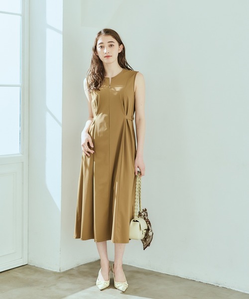 12Twelve Agenda(トゥエルブ アジェンダ)の「UVカットサイドベルトテントワンピース(ワンピース・レディース・ブラウン/ブラック/カーキ・M)」の6枚目の写真