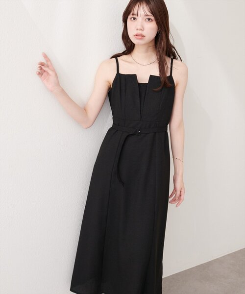 natural couture（ナチュラルクチュール）の「フロントスリットキャミワンピース（ワンピース・レディース・グレー/ブラック/ホワイト系その他/ミント・FREE）」の9枚目の写真