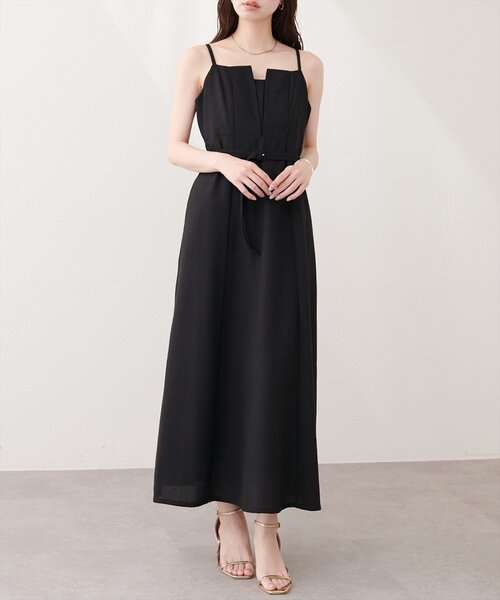 natural couture（ナチュラルクチュール）の「フロントスリットキャミワンピース（ワンピース・レディース・グレー/ブラック/ホワイト系その他/ミント・FREE）」の8枚目の写真
