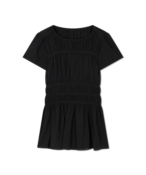 Yuje(ユジェ)の「SHIRRING BLOUSE (3color)(シャツ/ブラウス・レディース・ピンクベージュ/ブラック/ホワイト・FREE)」の20枚目の写真