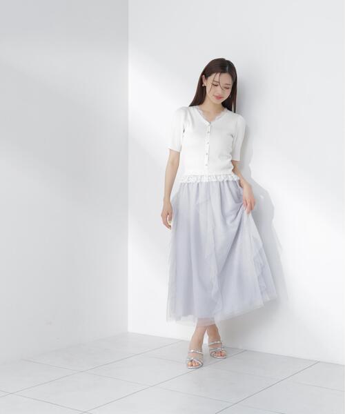 PROPORTION BODY DRESSING(プロポーションボディドレッシング)の「【カーキ追加生産】レースレイヤード風リブニット / 1216270604(ニット/セーター・レディース・カーキ/ホワイト系その他/ピンク・FREE)」の12枚目の写真