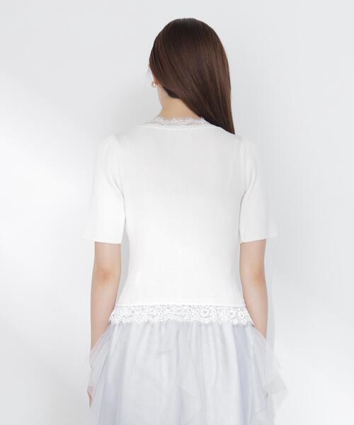 PROPORTION BODY DRESSING(プロポーションボディドレッシング)の「【カーキ追加生産】レースレイヤード風リブニット / 1216270604(ニット/セーター・レディース・カーキ/ホワイト系その他/ピンク・FREE)」の16枚目の写真