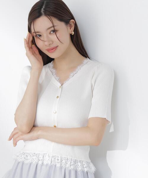 PROPORTION BODY DRESSING(プロポーションボディドレッシング)の「【カーキ追加生産】レースレイヤード風リブニット / 1216270604(ニット/セーター・レディース・カーキ/ホワイト系その他/ピンク・FREE)」の20枚目の写真