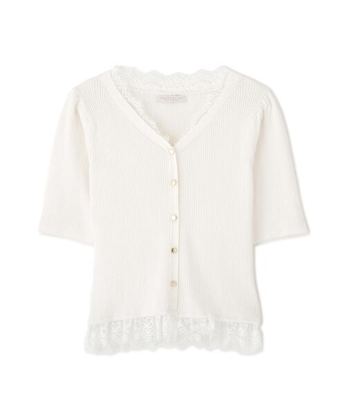 PROPORTION BODY DRESSING(プロポーションボディドレッシング)の「【カーキ追加生産】レースレイヤード風リブニット / 1216270604(ニット/セーター・レディース・カーキ/ホワイト系その他/ピンク・FREE)」の21枚目の写真
