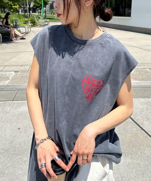 CIAOPANIC TYPY（チャオパニックティピー）の「【ユニセックス】パウダー加工アソート柄ヴィンテージタンクトップ（タンクトップ・メンズ・チャコールグレー/パープル/ネイビー・ONE SIZE）」の13枚目の写真