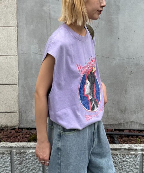 CIAOPANIC TYPY（チャオパニックティピー）の「【ユニセックス】パウダー加工アソート柄ヴィンテージタンクトップ（タンクトップ・メンズ・チャコールグレー/パープル/ネイビー・ONE SIZE）」の21枚目の写真