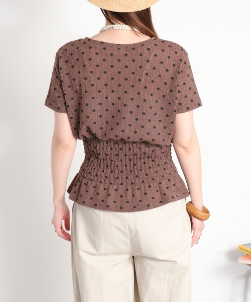 cepo（セポ）の「ドットプリントシャーリングプルオーバー（Tシャツ/カットソー・レディース・ベージュ系/ブラウン系・M）」の21枚目の写真