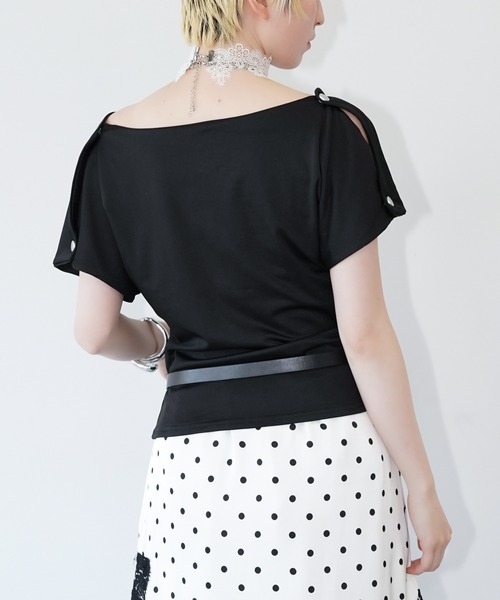 chuclla(チュクラ)の「ドレープネックトップス chw26s330(Tシャツ/カットソー・レディース・ホワイト/ブラック・FREE)」の21枚目の写真