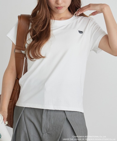 ANGEL BLUE（エンジェルブルー）の「【ANGEL BLUE】別注 エンジェルブルー ワンポイント ベーシックTシャツ（Tシャツ/カットソー・レディース・ブラック/ホワイト・FREE）」の14枚目の写真
