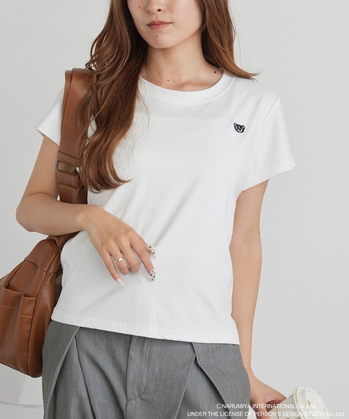 ANGEL BLUE（エンジェルブルー）の「【ANGEL BLUE】別注 エンジェルブルー ワンポイント ベーシックTシャツ（Tシャツ/カットソー・レディース・ブラック/ホワイト・FREE）」の12枚目の写真