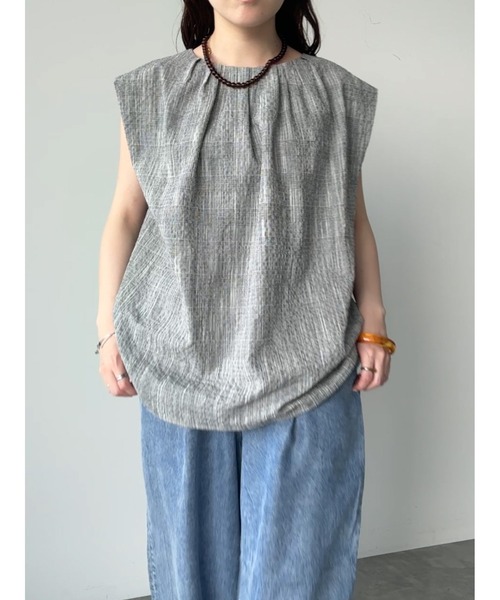 Te chichi（テチチ）の「リネンミックスクレープブラウス(セットアップ可)（シャツ/ブラウス・レディース・ブラック/その他2/その他1・F）」の8枚目の写真