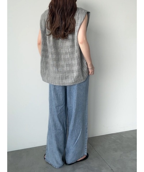 Te chichi（テチチ）の「リネンミックスクレープブラウス(セットアップ可)（シャツ/ブラウス・レディース・ブラック/その他2/その他1・F）」の11枚目の写真
