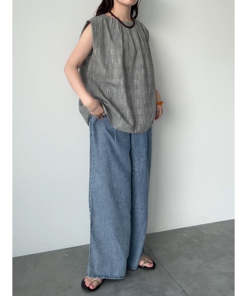 Te chichi（テチチ）の「リネンミックスクレープブラウス(セットアップ可)（シャツ/ブラウス・レディース・ブラック/その他2/その他1・F）」の12枚目の写真