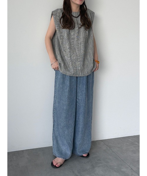 Te chichi（テチチ）の「リネンミックスクレープブラウス(セットアップ可)（シャツ/ブラウス・レディース・ブラック/その他2/その他1・F）」の10枚目の写真