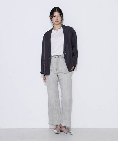 K.T KIYOKO TAKASE（キヨコタカセ）の「〔 TALLサイズ 〕 コットンスムース パールTシャツ（Tシャツ/カットソー・レディース・ミント/トップグレー/ブラウン・15号）」の16枚目の写真