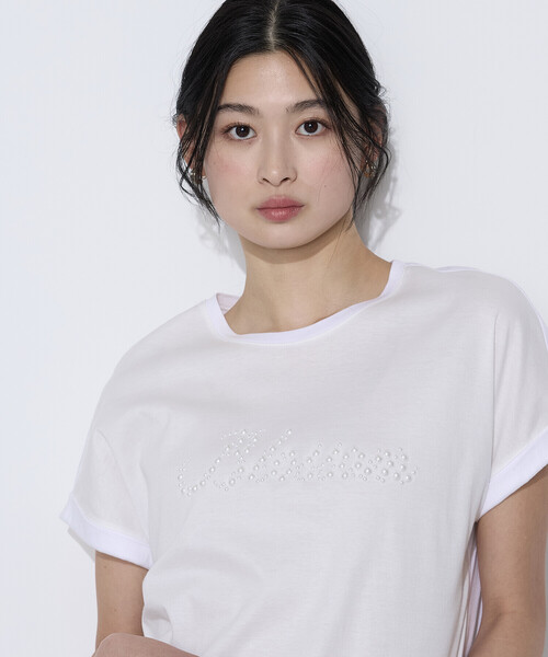 K.T KIYOKO TAKASE（キヨコタカセ）の「〔 TALLサイズ 〕 コットンスムース パールTシャツ（Tシャツ/カットソー・レディース・ミント/トップグレー/ブラウン・15号）」の17枚目の写真