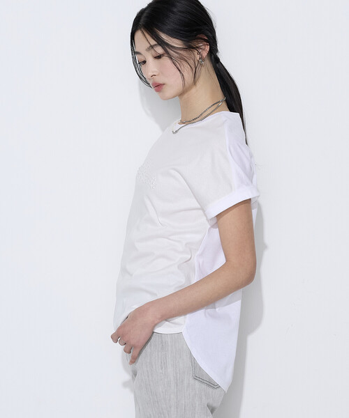 K.T KIYOKO TAKASE（キヨコタカセ）の「〔 TALLサイズ 〕 コットンスムース パールTシャツ（Tシャツ/カットソー・レディース・ミント/トップグレー/ブラウン・15号）」の20枚目の写真