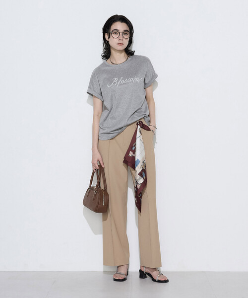 K.T KIYOKO TAKASE（キヨコタカセ）の「〔 TALLサイズ 〕 コットンスムース パールTシャツ（Tシャツ/カットソー・レディース・ミント/トップグレー/ブラウン・15号）」の21枚目の写真